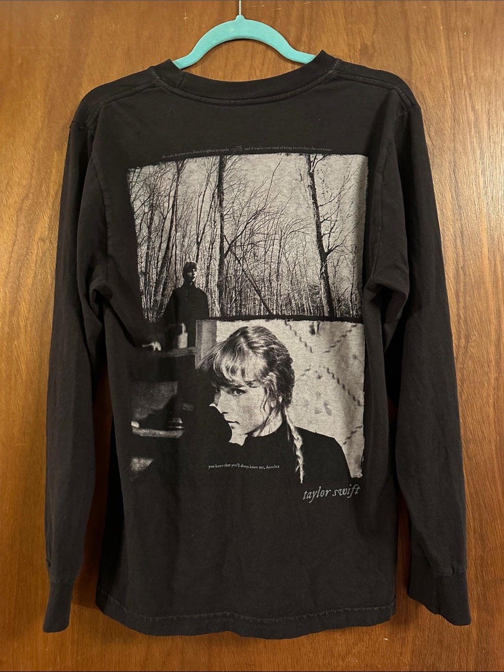 Taylor Swift Black Evermore Long-Sleeve Photo Collage Tee